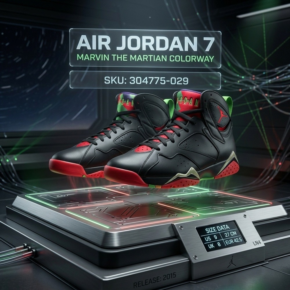 Jordan Air‎ Jordan 7 Retro Marvin the Martian 304775-029 Size 9M 10.5W